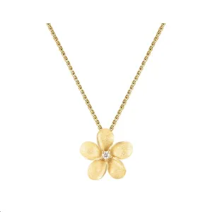 14k 15mm Plumeria Slide with Diamond