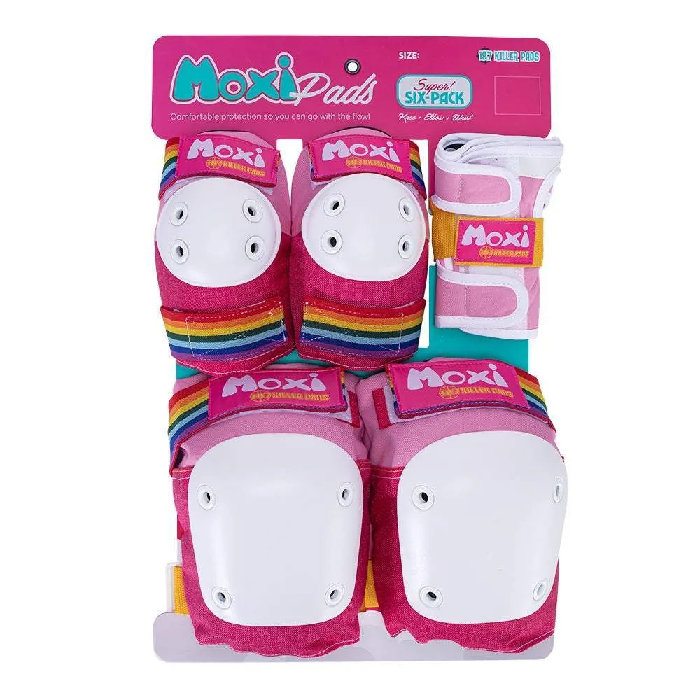 187 Killer Pads MOXI Six Pack Adult Pad Set Wrist Guards / Elbow Pads / Knee Pads