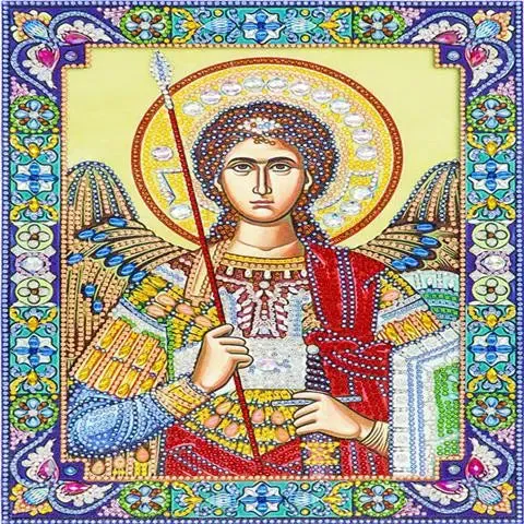 5D Diy Diamond Jesus Cross Painting Wall Decor Religious Embroidery Mary Statue Cathlic Figures Of Rhinestone Orthodox Gift