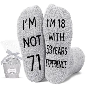 71st Birthday Gift Ideas for Men - Socks for 71 Year Old Birthday, Gifts For Old Men in their 71s