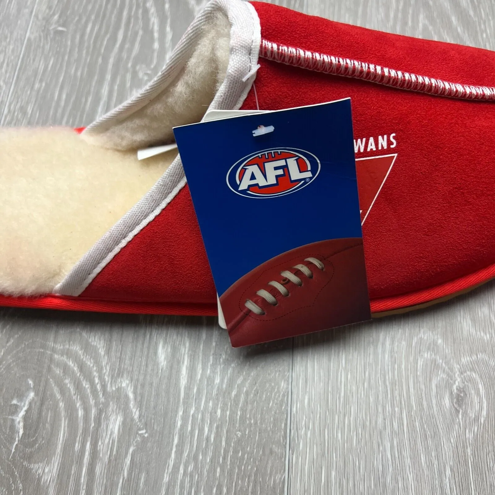 AFL Team Kicks Sydney Swans Merino Wool Slippers Size US W 15 / M 14