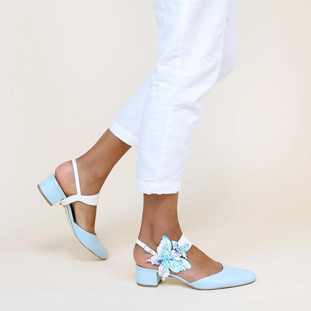 Agate Blue Slide   Butterfly Elsie Strap