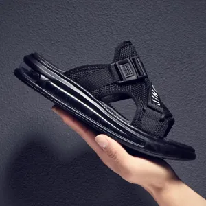 Air Cushion Summer Outdoor Fashion Men's Sandals and Slippers Korean Version of The Trend Students Anti-skid Flip-flop Beach Shoes Men