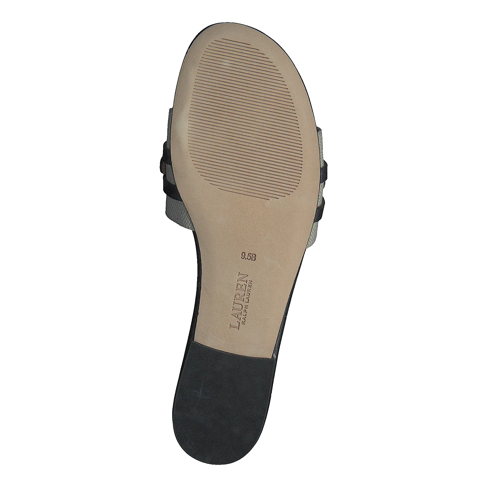 Alegra Canvas-Leather Slide Sandal Natural / Black
