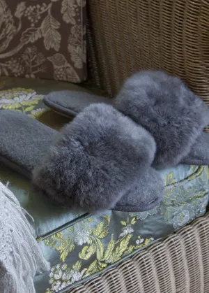 Alpaca Slipper Slides - Steel