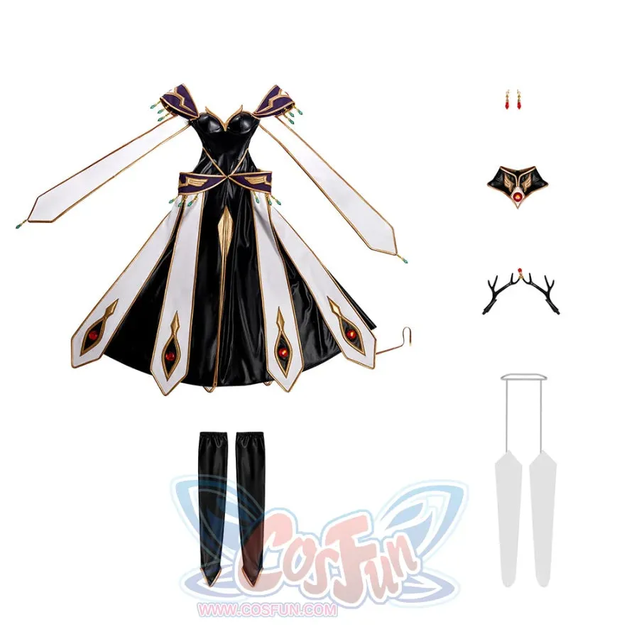 Anime Code Geass: Lelouch of the Rebellion Code Geass C.C. Queen Dress Cosplay Costume C09323
