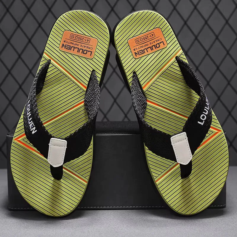 Anti-Slip EVA PU Insoles Quality Rubber Nylon Hard-Wearing Flip Flops Casual
