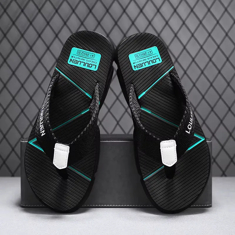 Anti-Slip EVA PU Insoles Quality Rubber Nylon Hard-Wearing Flip Flops Casual