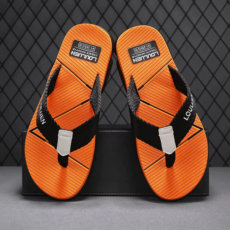 Anti-Slip EVA PU Insoles Quality Rubber Nylon Hard-Wearing Flip Flops Casual