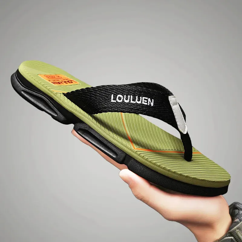 Anti-Slip EVA PU Insoles Quality Rubber Nylon Hard-Wearing Flip Flops Casual