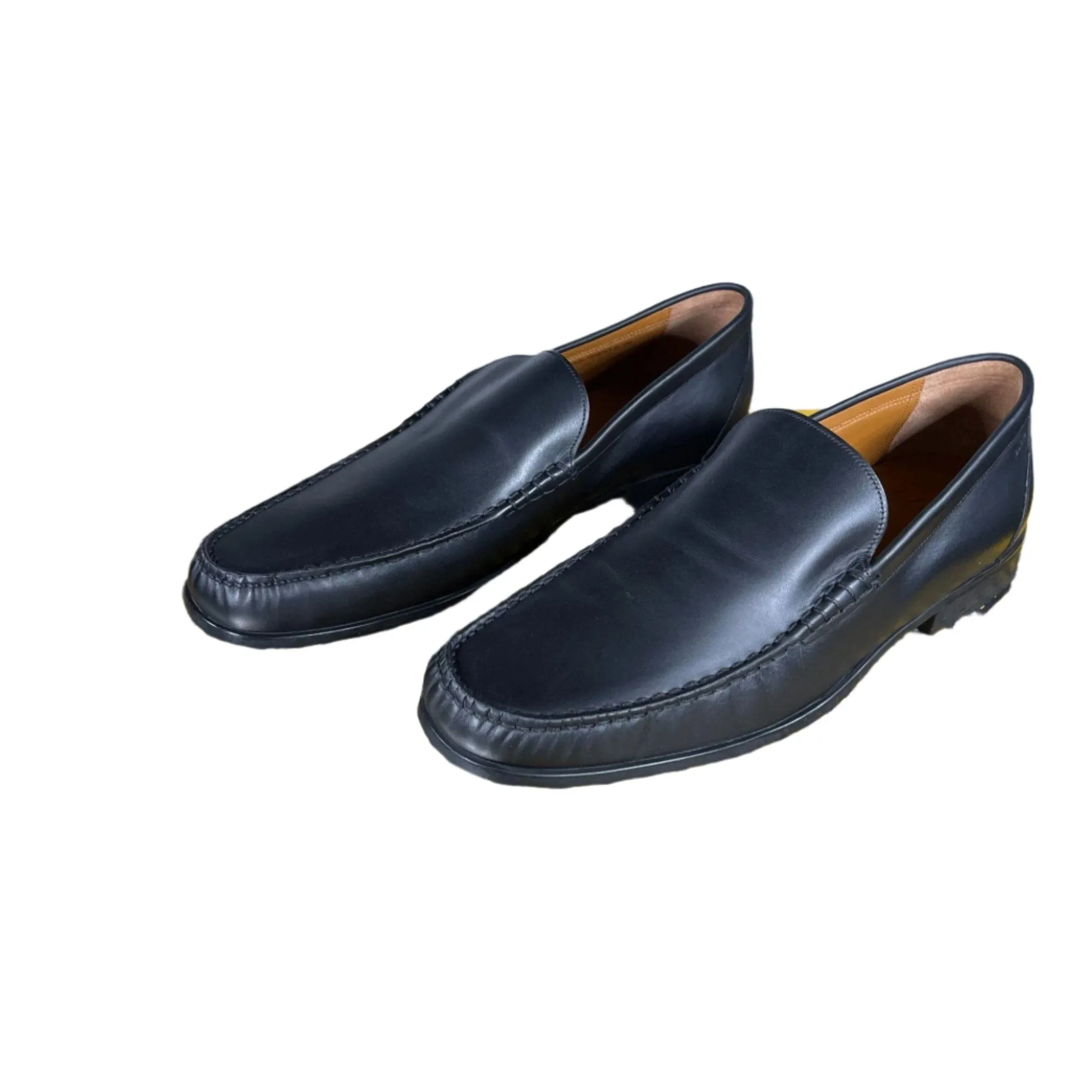 Bally Mens Tenent Black Leather Moccasins