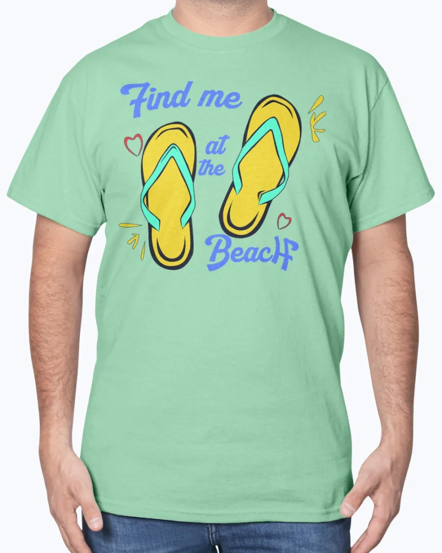 Beach Slippers - Cotton T-Shirt (Mens)