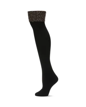 Big Marled Rib Fleece Lined Plush Over The Knee Socks
