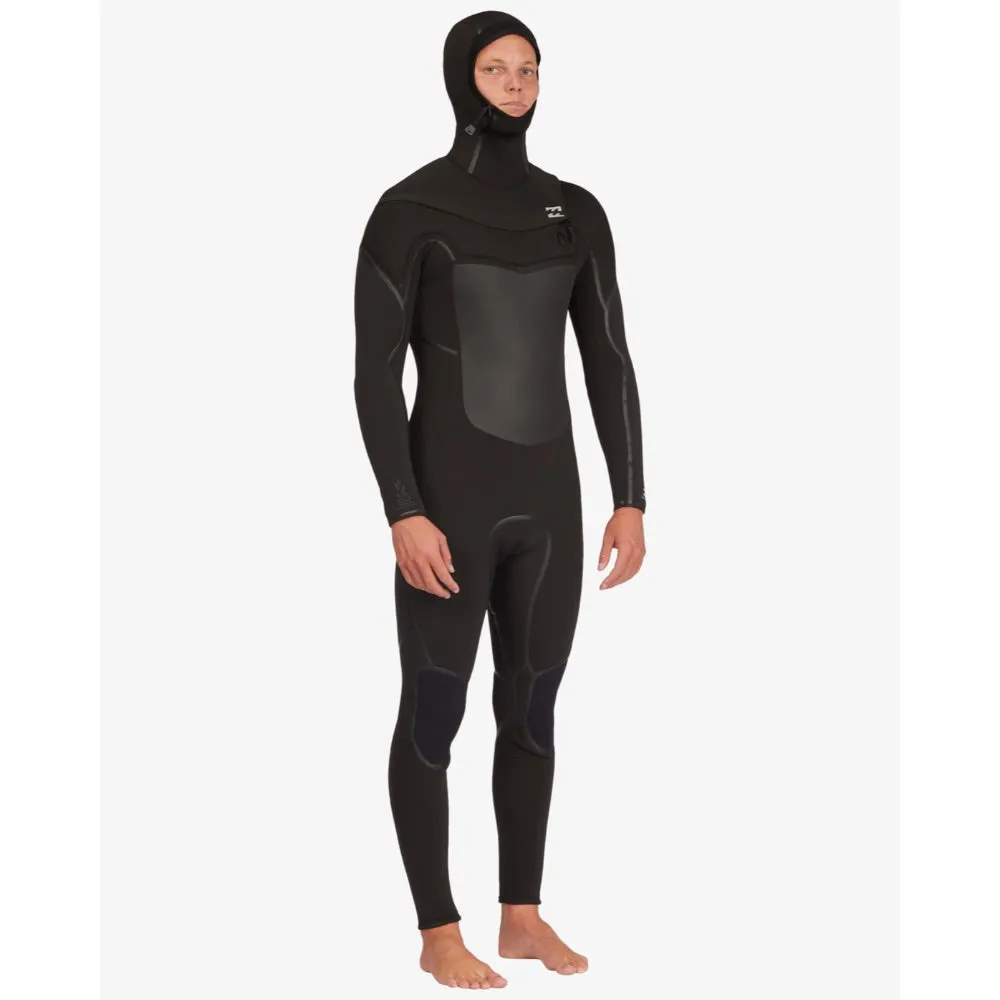 BILLABONG ABSOLUTE PLUS 5/4 CHEST ZIP HOODED BLACK