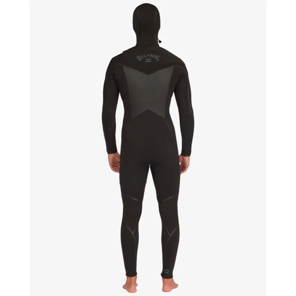 BILLABONG ABSOLUTE PLUS 5/4 CHEST ZIP HOODED BLACK