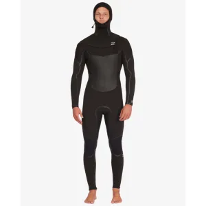 BILLABONG ABSOLUTE PLUS 5/4 CHEST ZIP HOODED BLACK