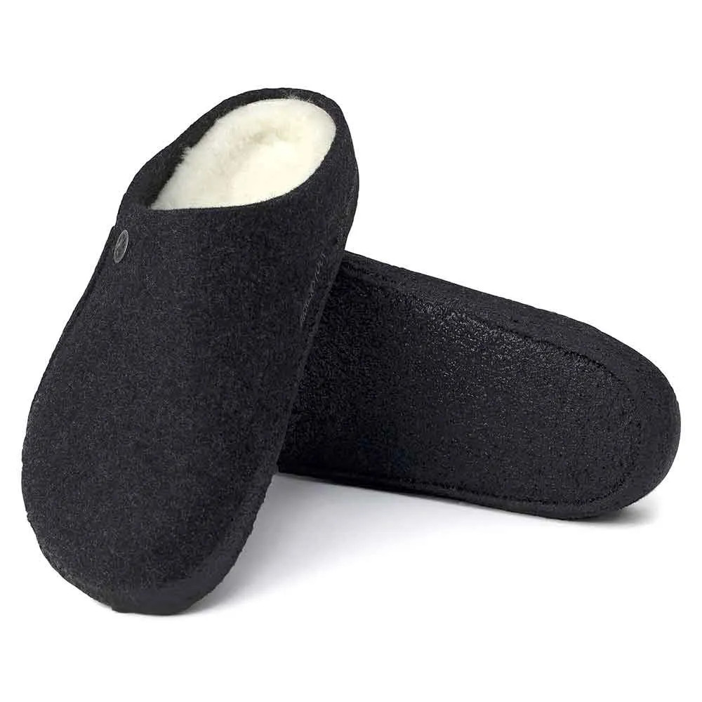 Birkenstock Zermatt Wool Felt Shearling Slippers for Men in Anthracite | 1015090