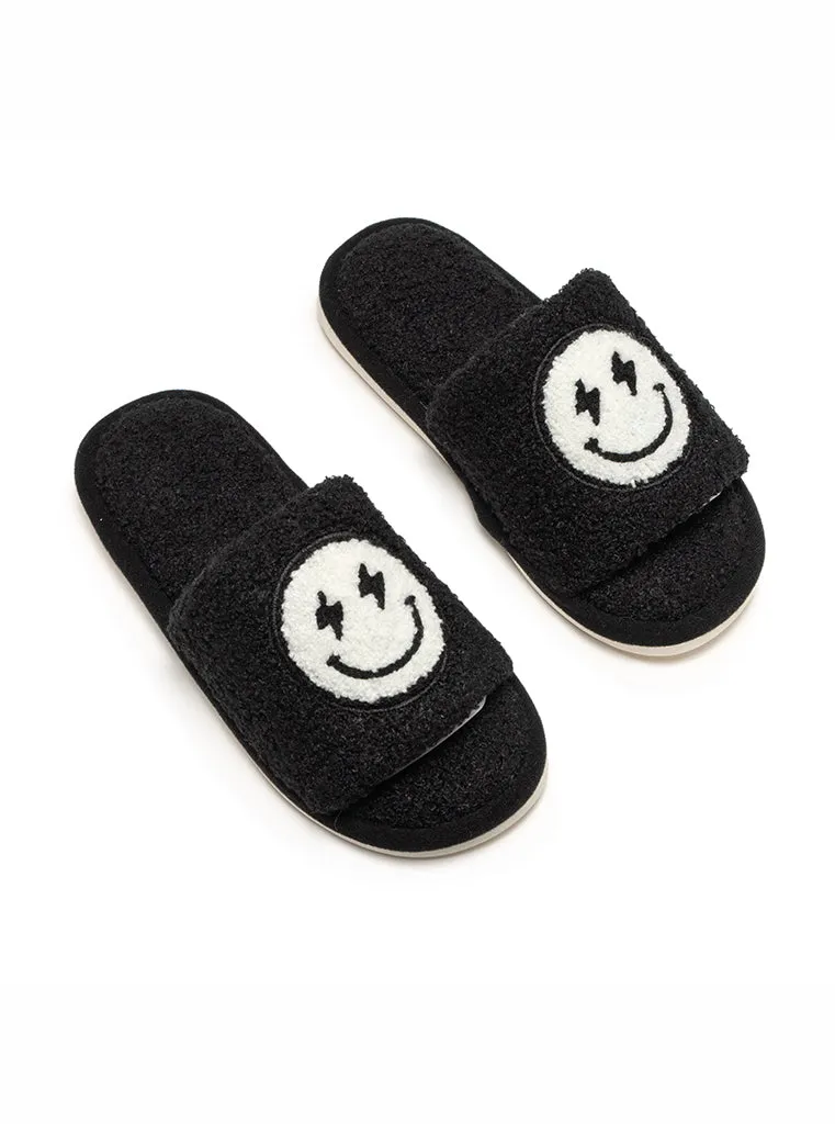 Black Bolt Slide Slippers