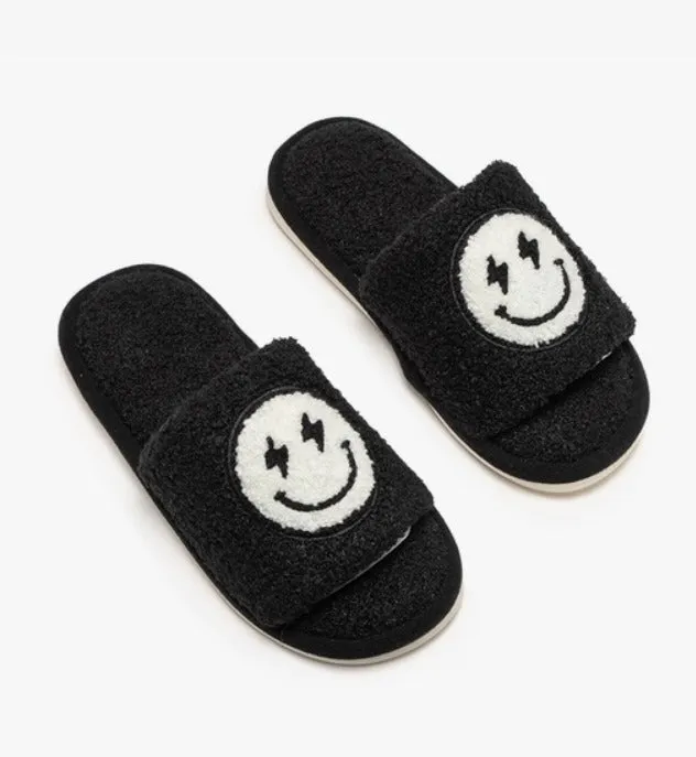 Black Bolt Slide Slippers