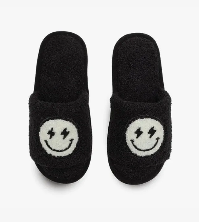 Black Bolt Slide Slippers