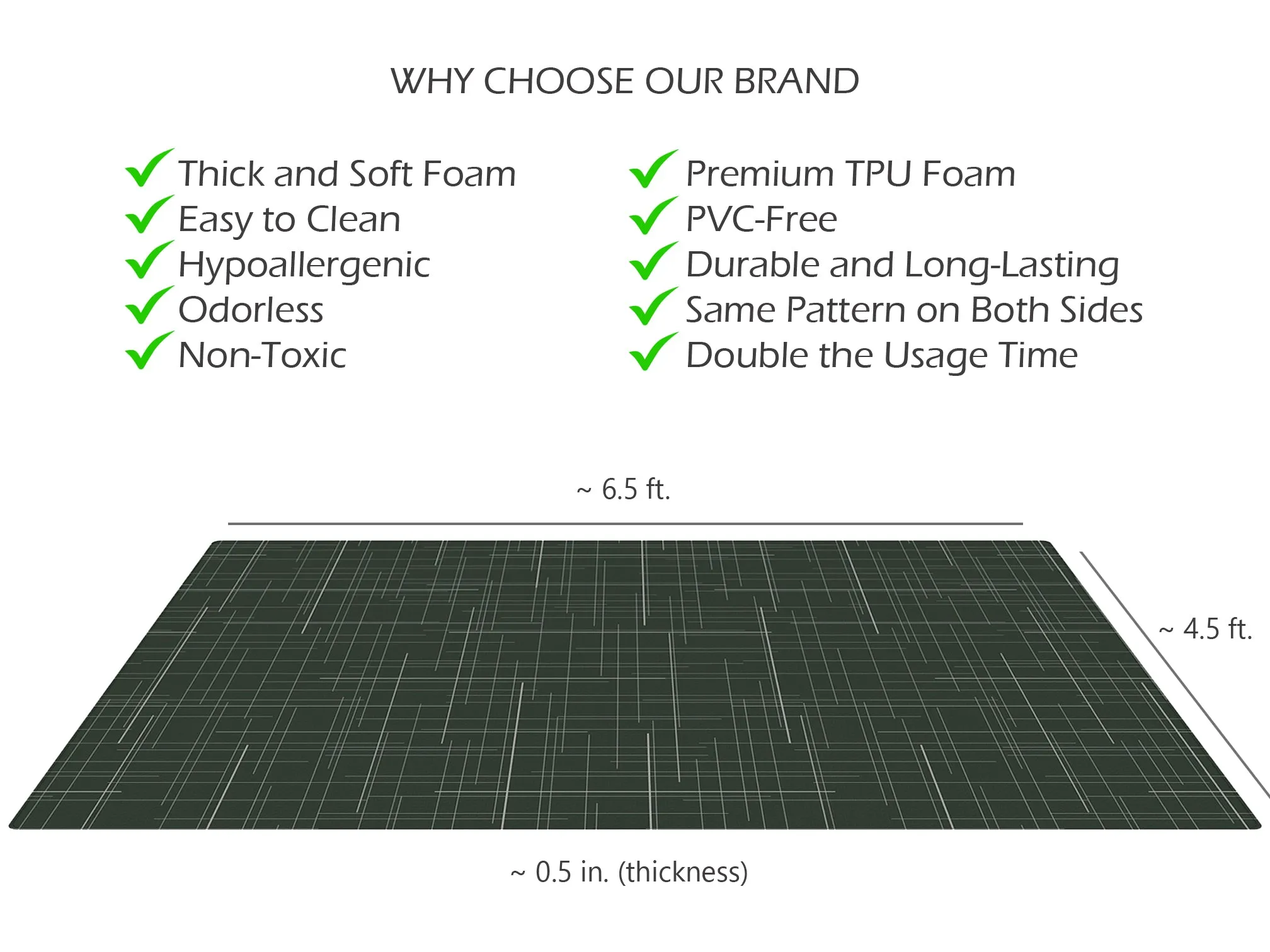 Black Linen Play Mat FINAL SALE (Will Call)