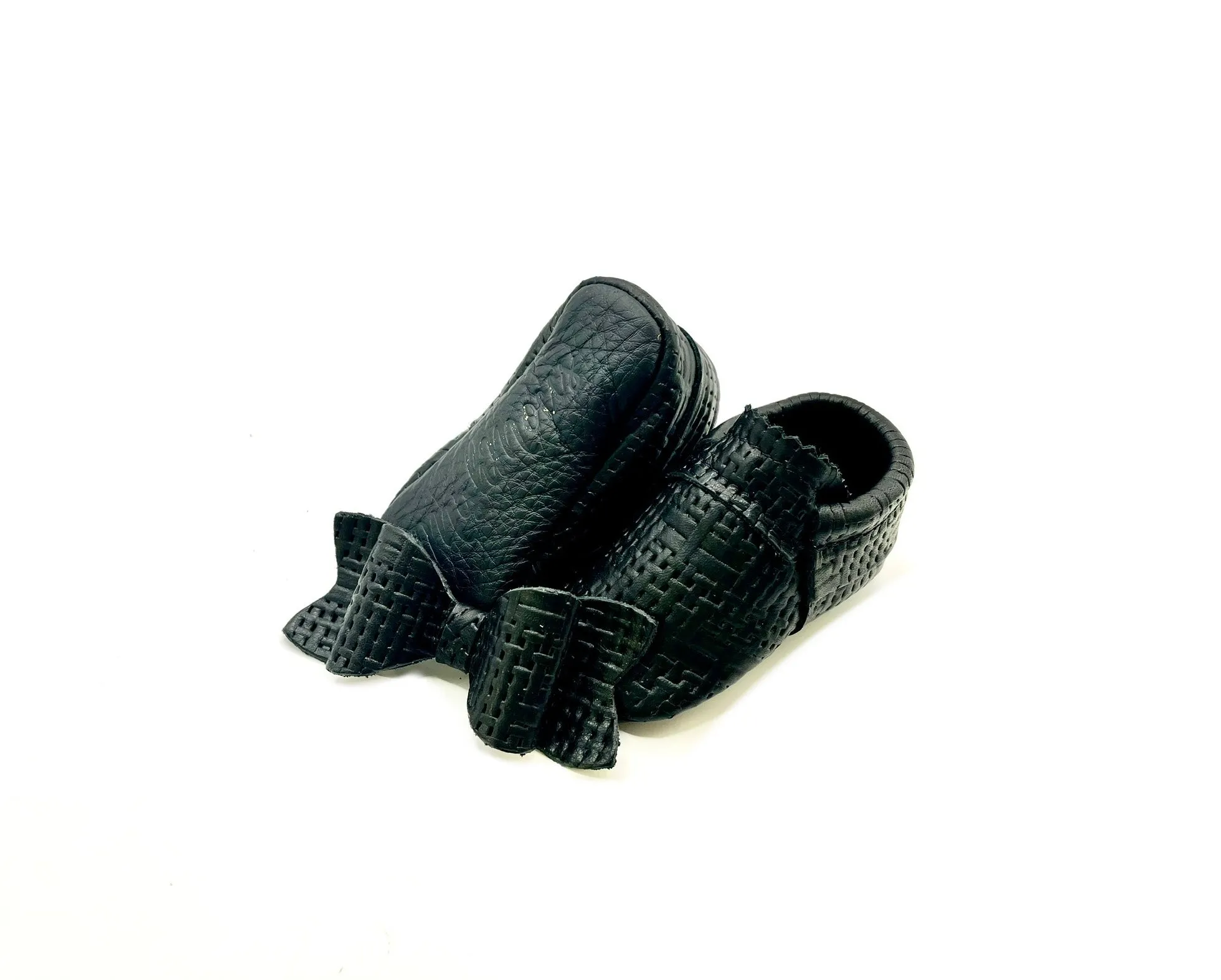 Black - Raffia Moccs