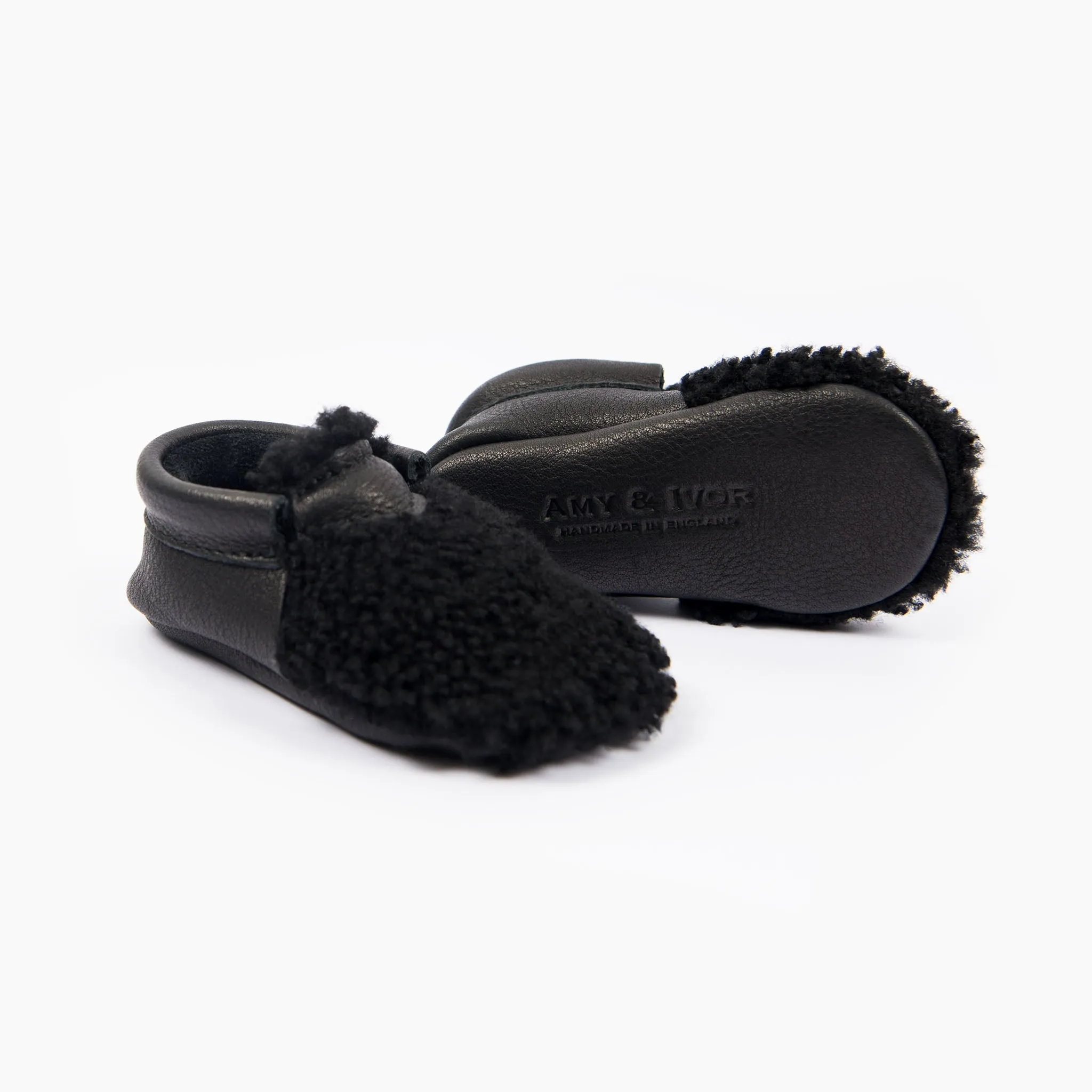 BLACK YETI MOCCASINS