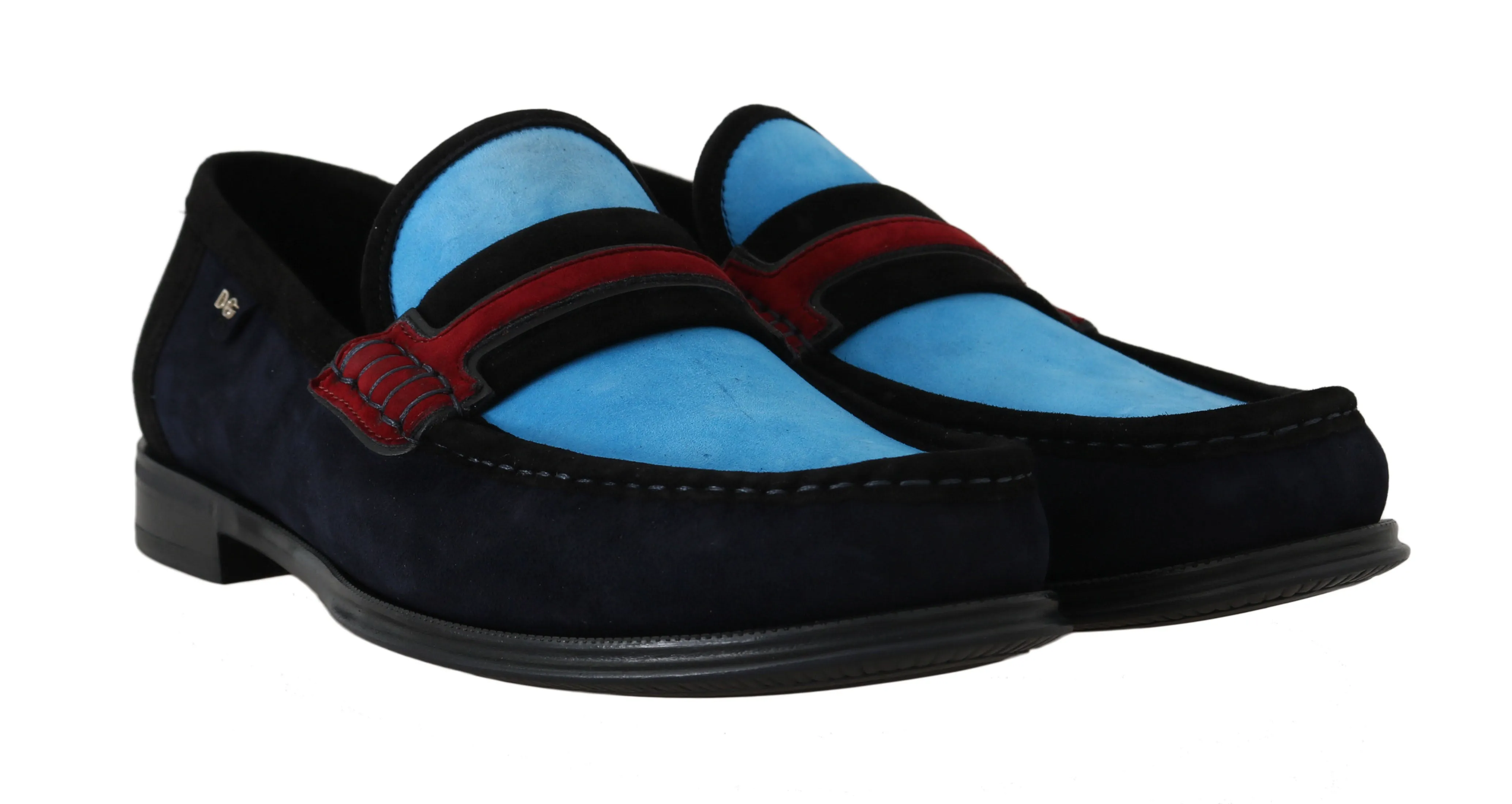 Blue Suede Loafers Moccasins Slides Loafers
