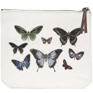 Butterfly Scattered Canvas Pouch