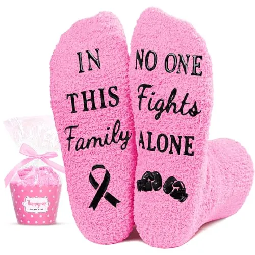 Cancer Socks for Women, Breast Cancer Awareness Socks, Inspirational Socks, Inspirational Gifts for Women, Cancer Gifts