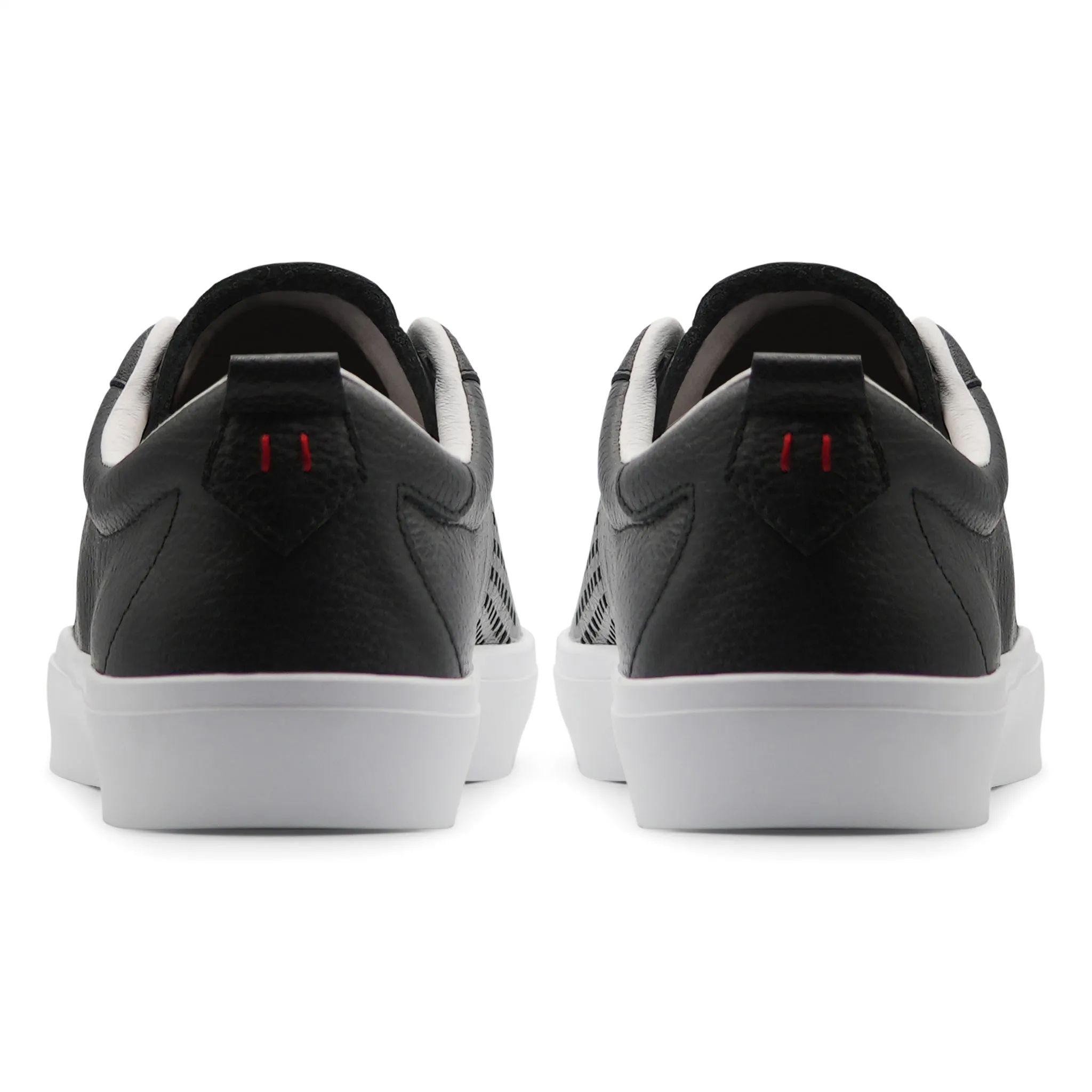 Cavell / Black Full-Grain Leather  / White