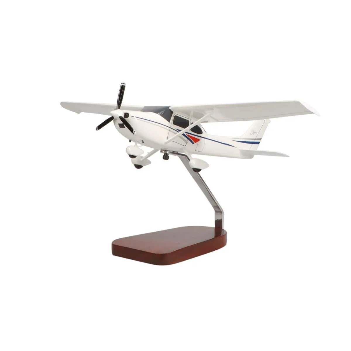Cessna® 182 Skylane (White) Large Mahogany Model