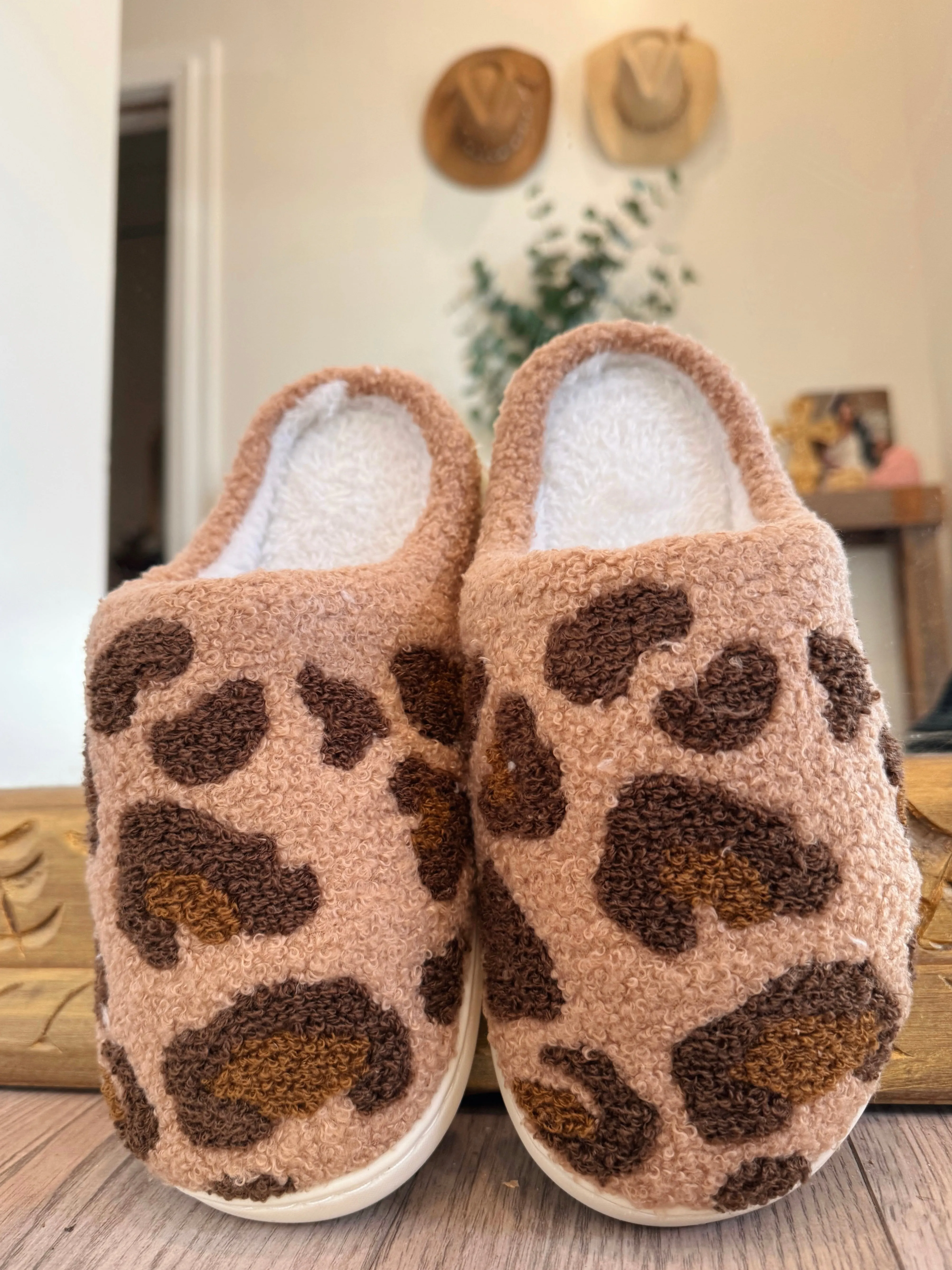 Cheetah Print Slippers