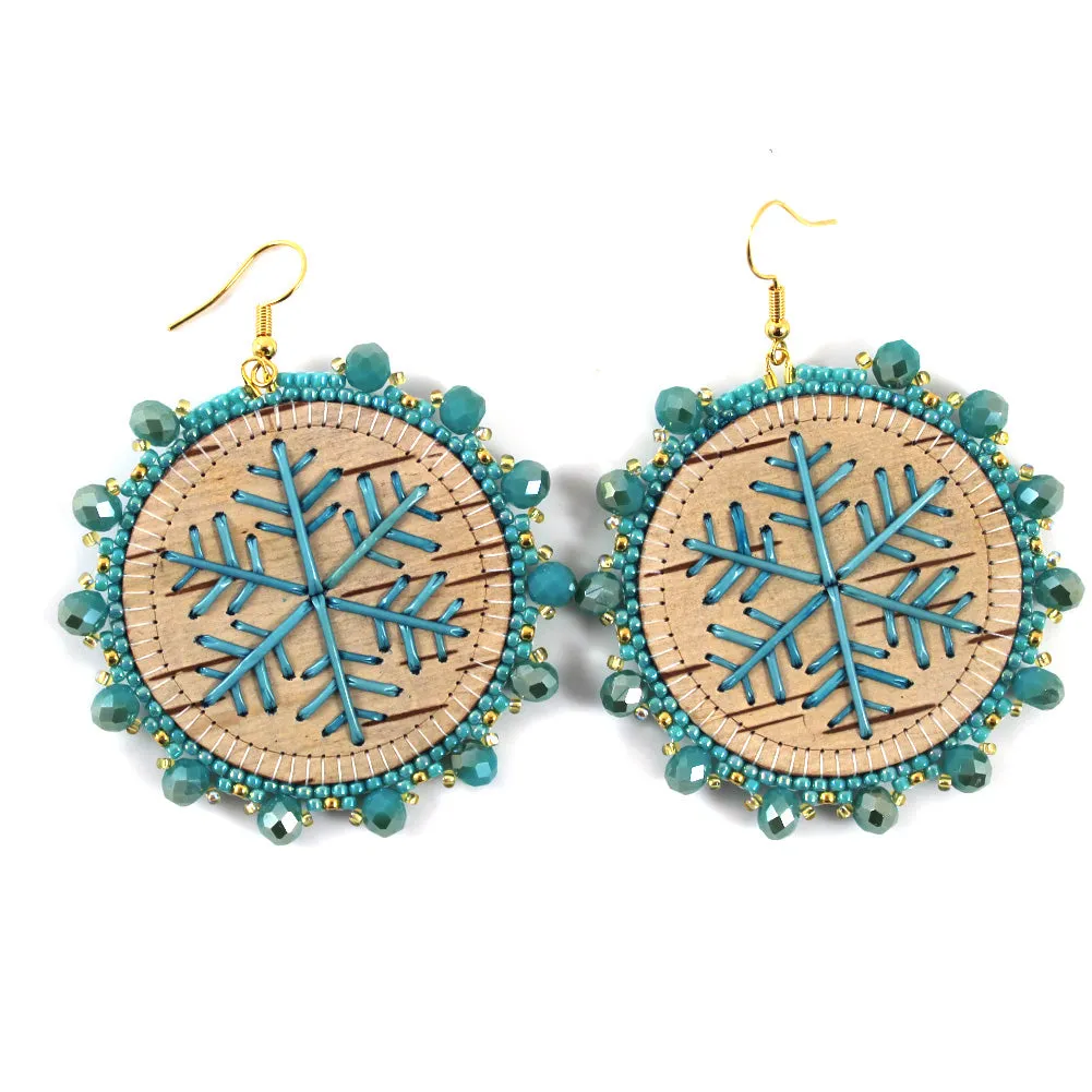 Christina Stonefish Snowflake Earrings