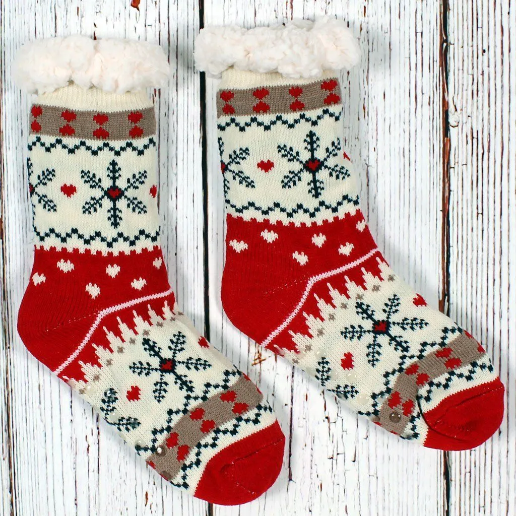 Christmas Sweater Sherpa Lined Socks