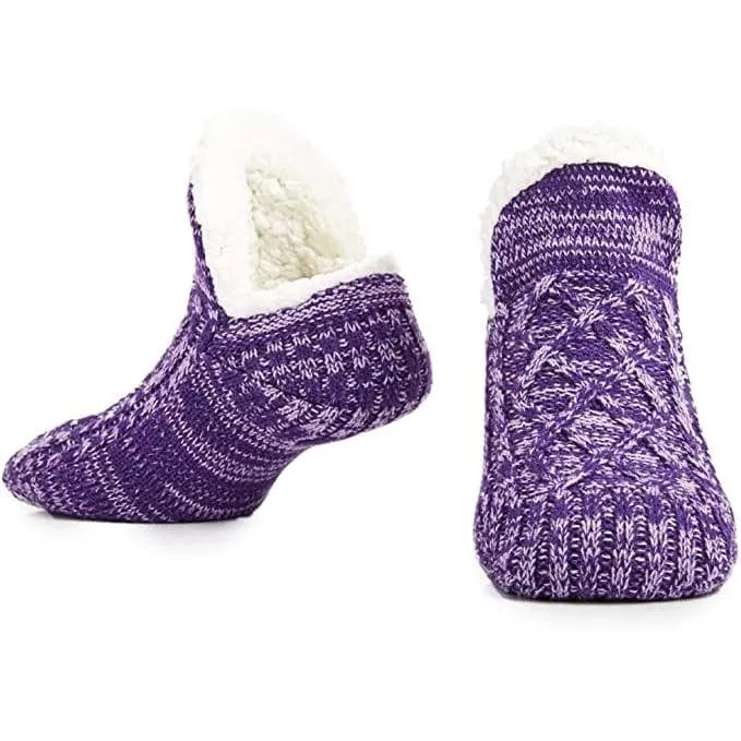 CityComfort Women Slipper Socks, Fluffy And Warm Fleece Lined Anti Slip Socks