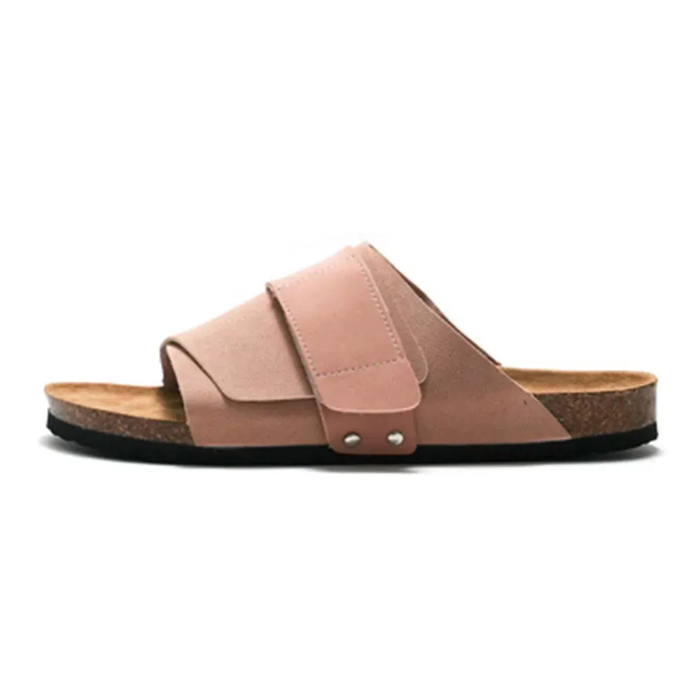 Comfortable Men's Cork Slides: Stylish Summer Slippers for Men - Blue Brown