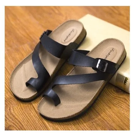 Cork slippers men's sandals