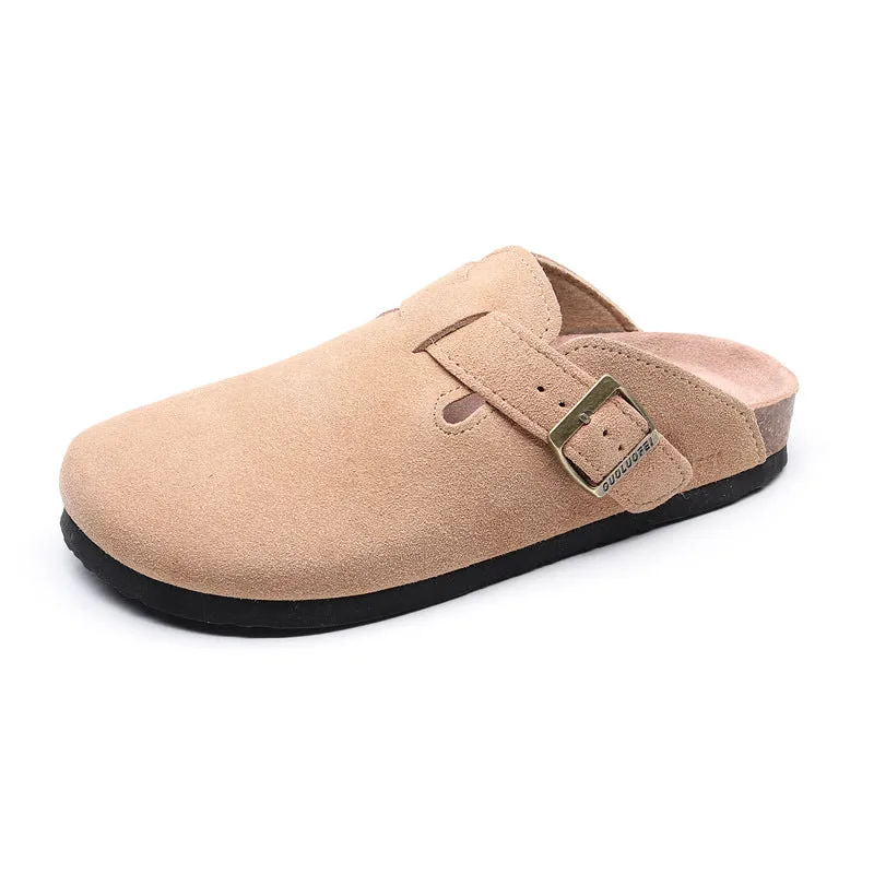 Couples' Cork Slippers Women's Large Size Without Heel
