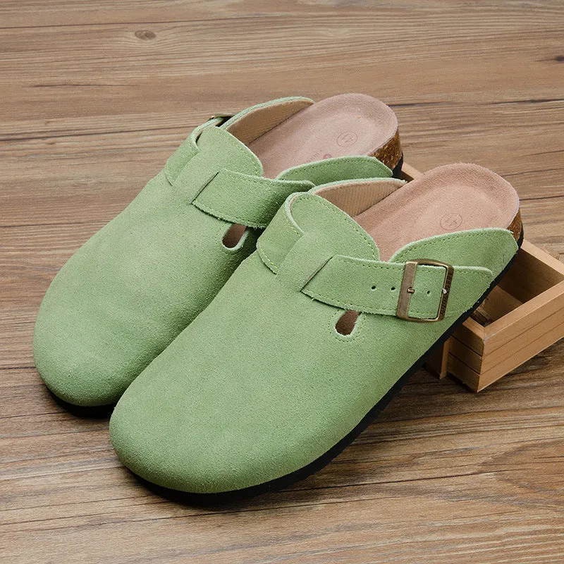 Couples' Cork Slippers Women's Large Size Without Heel