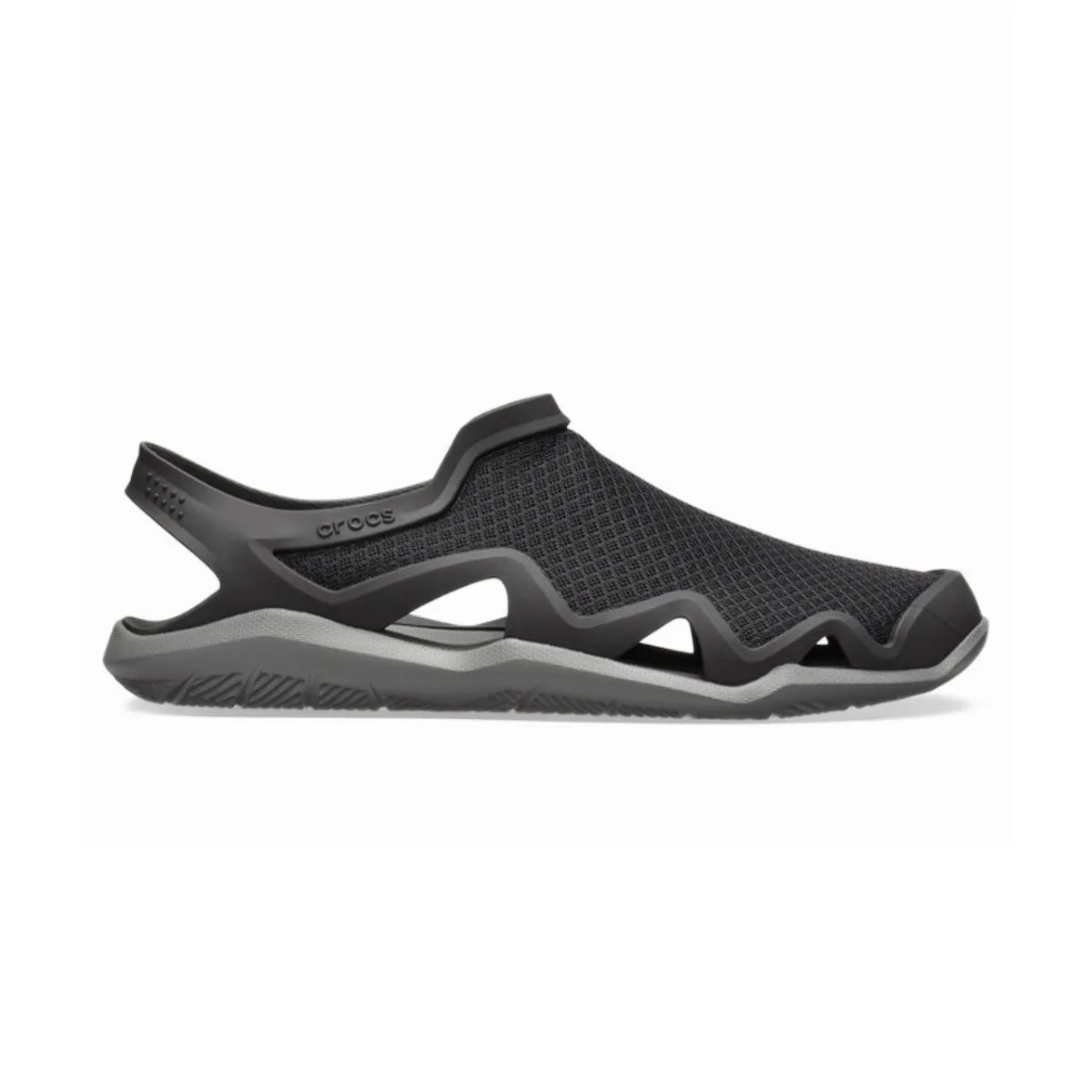 Crocs Swiftwater Mesh Wave Round Toe Sandals - BLKGRY