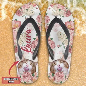 Custom Flip Flops - Cat Cute - PT97 38