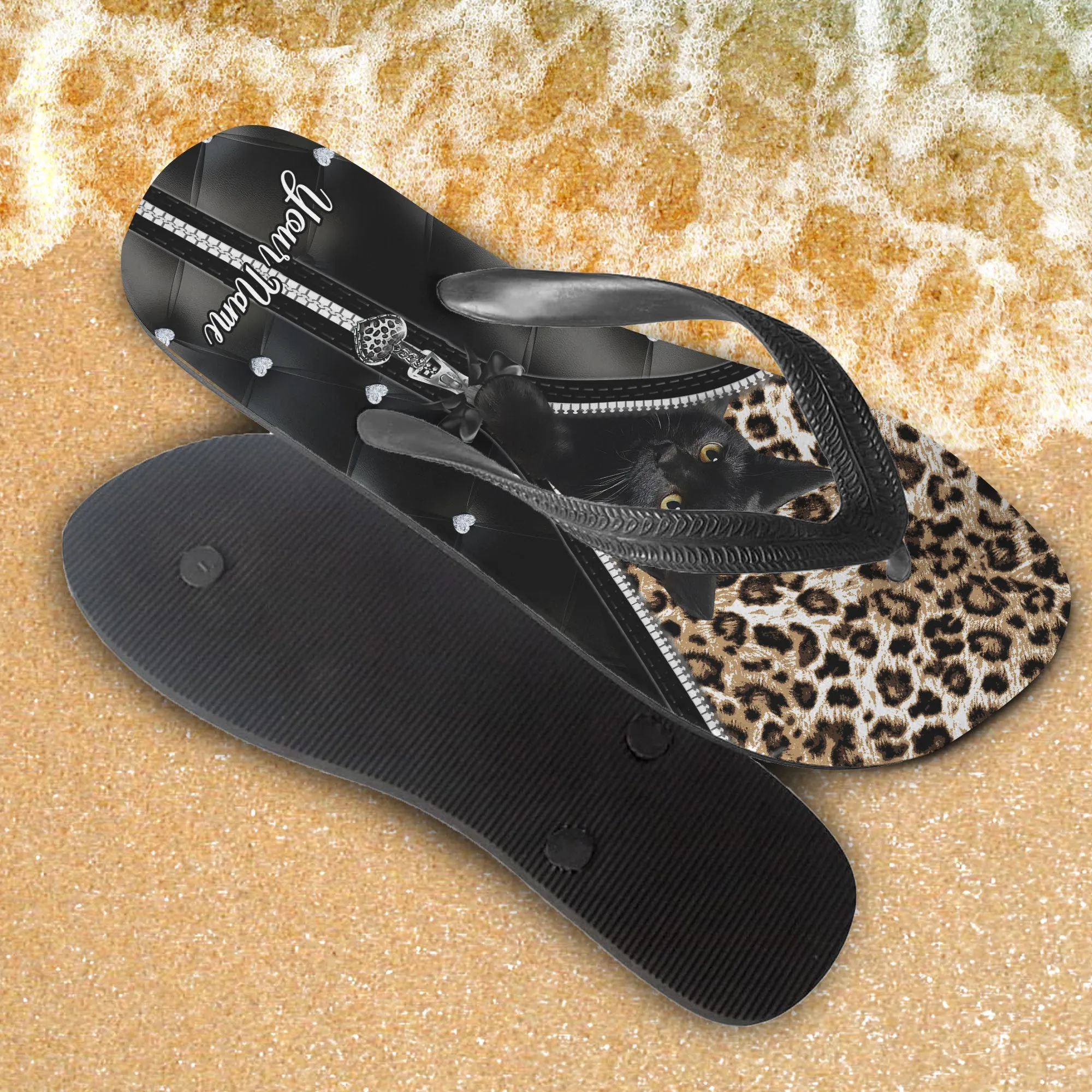 Custom Flip Flops - Cat - Fuly 8