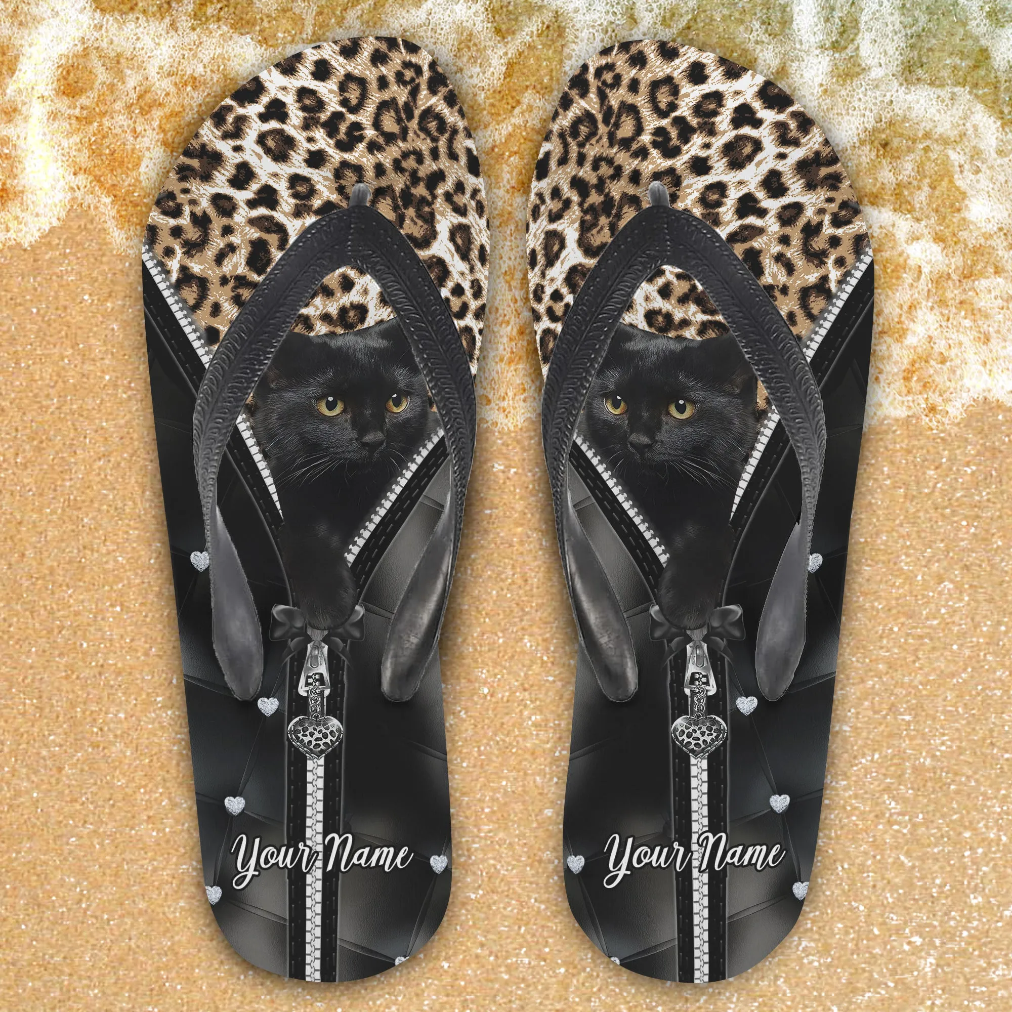 Custom Flip Flops - Cat - Fuly 8