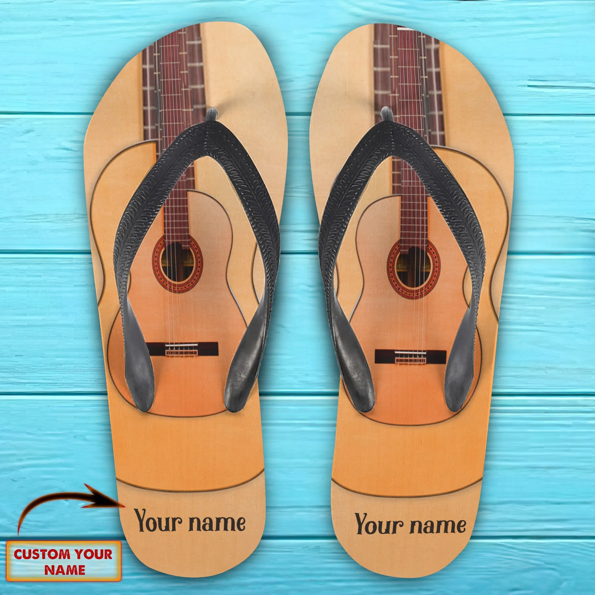 Custom Flip Flops - Guitar- CV98