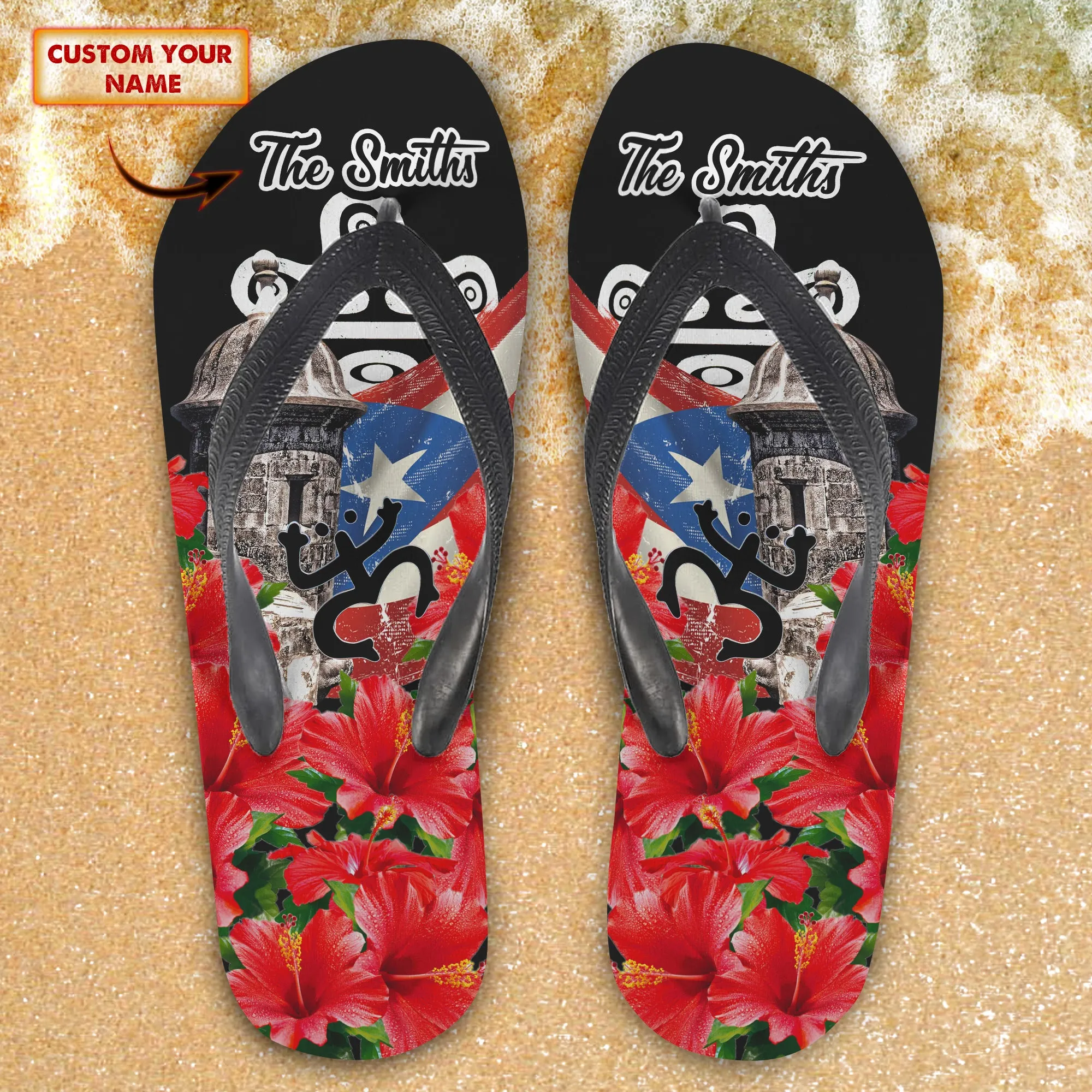Custom Flip Flops - Puerto Rico - Fuly 25