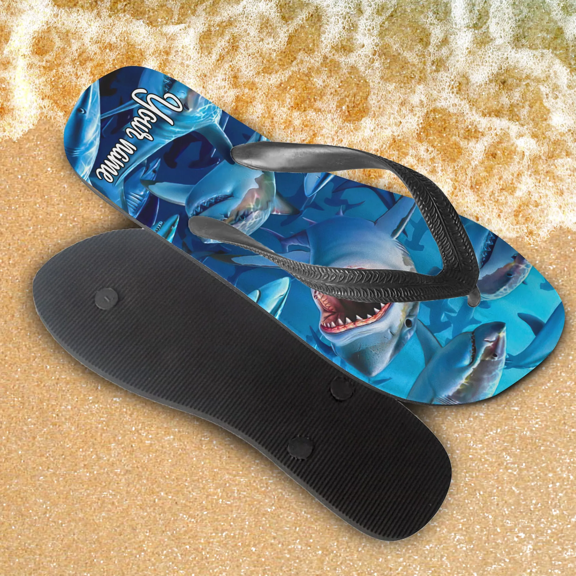 Custom Flip Flops - Sharks - Dp98 - Dp383