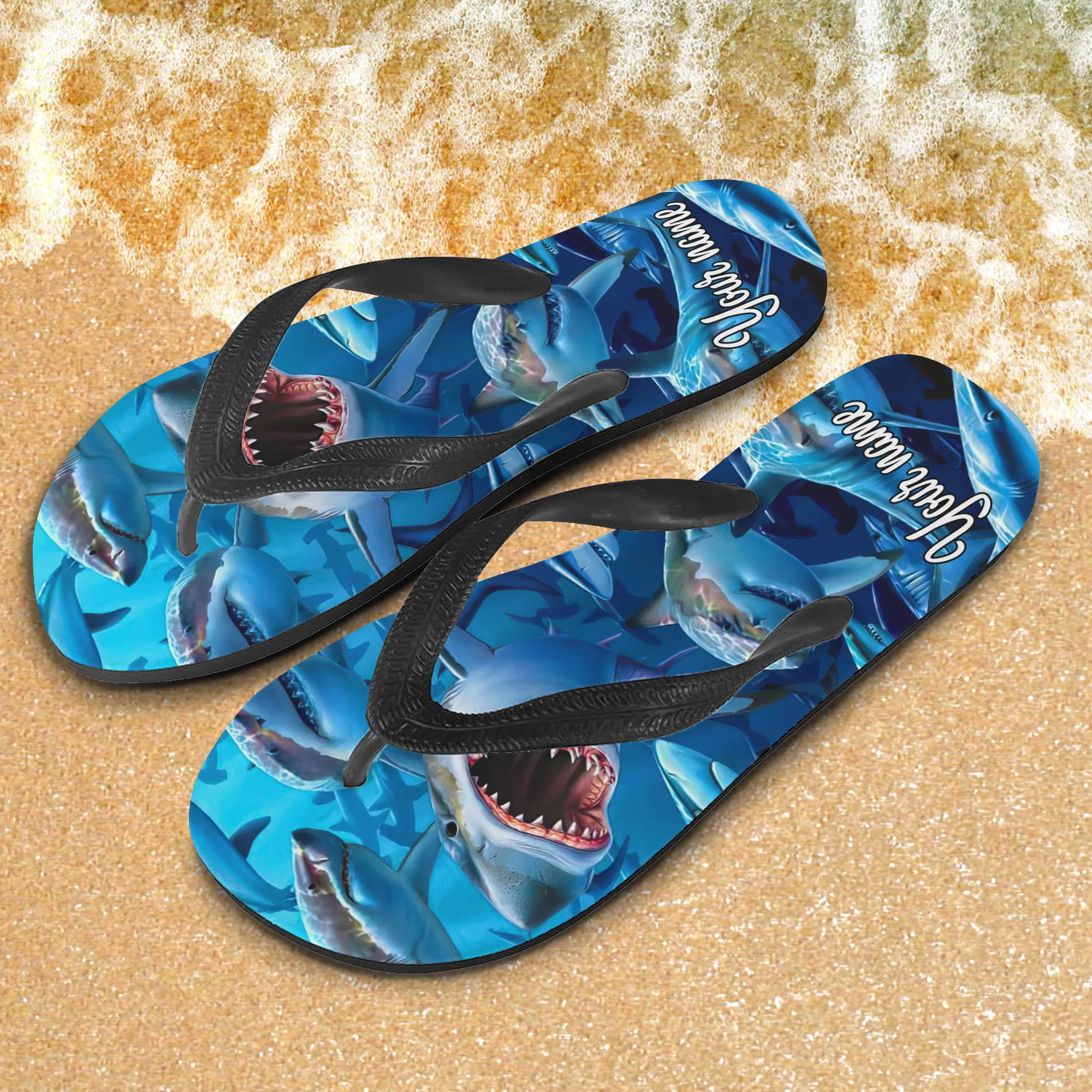Custom Flip Flops - Sharks - Dp98 - Dp383