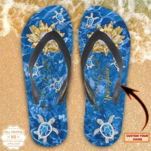 Custom Flip Flops - Turtle - PT97 35