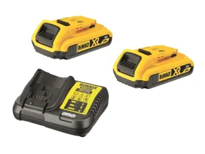 DEWALT 18V Battery and Charger Pack - 2 x 2Amp Batteries   1 x DCB112 Charger